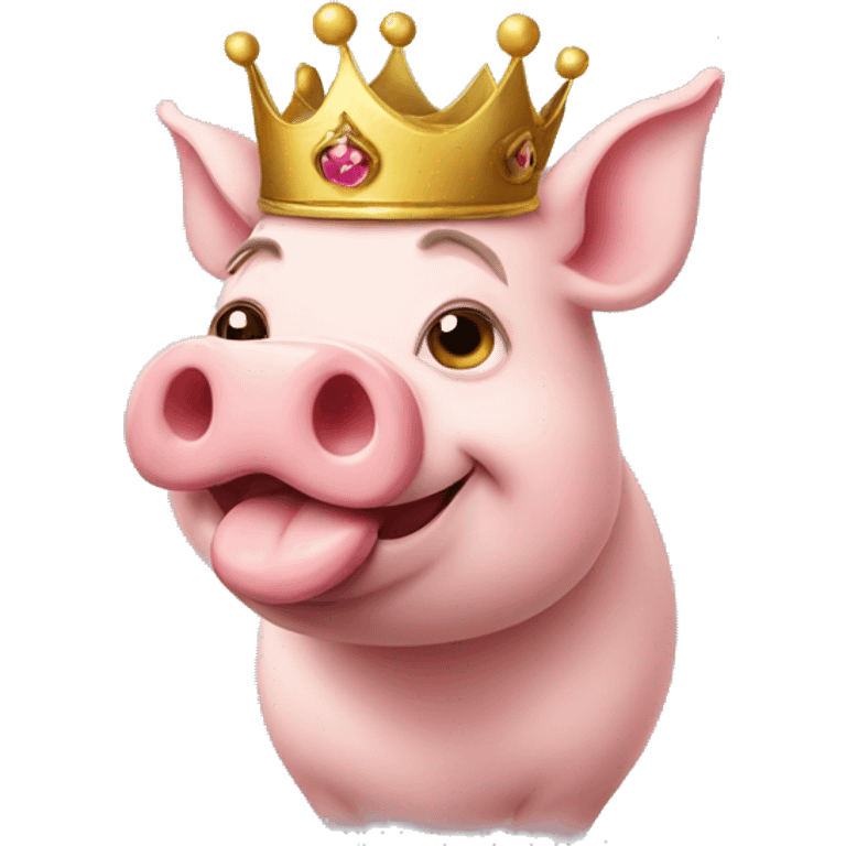 Pig with a crown emoji