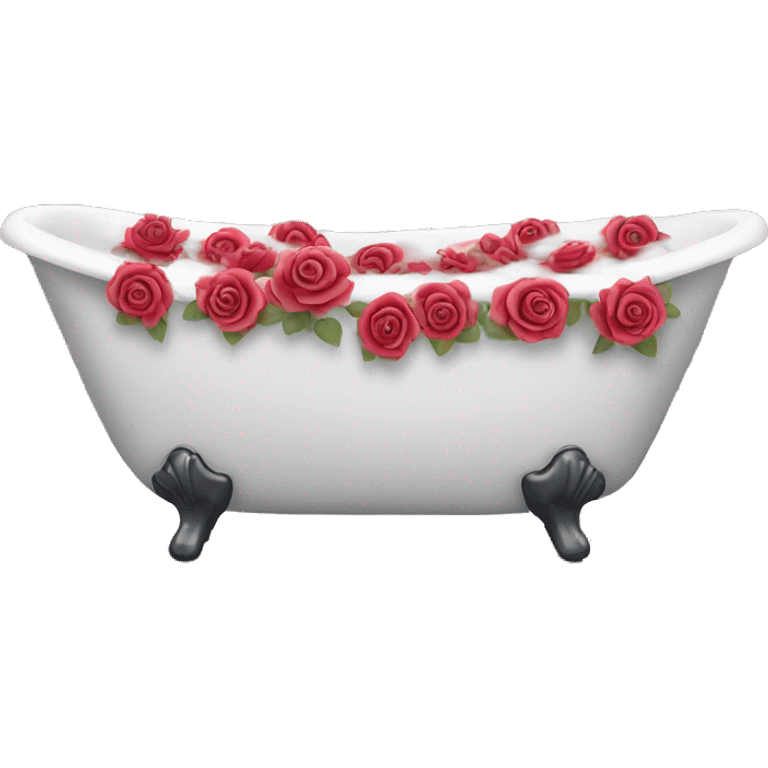 Bath with roses emoji