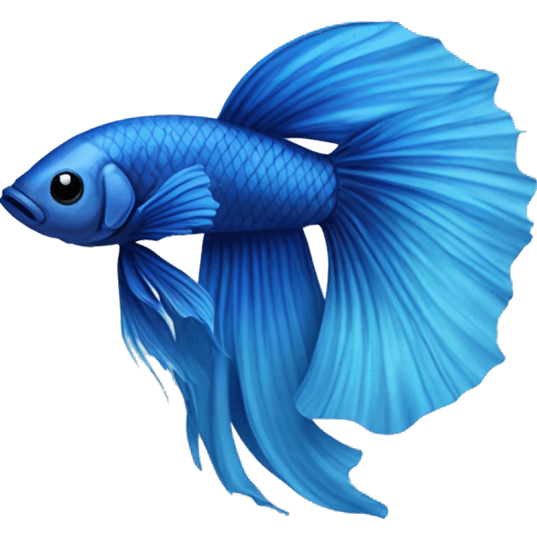 blue betta fish in bow emoji