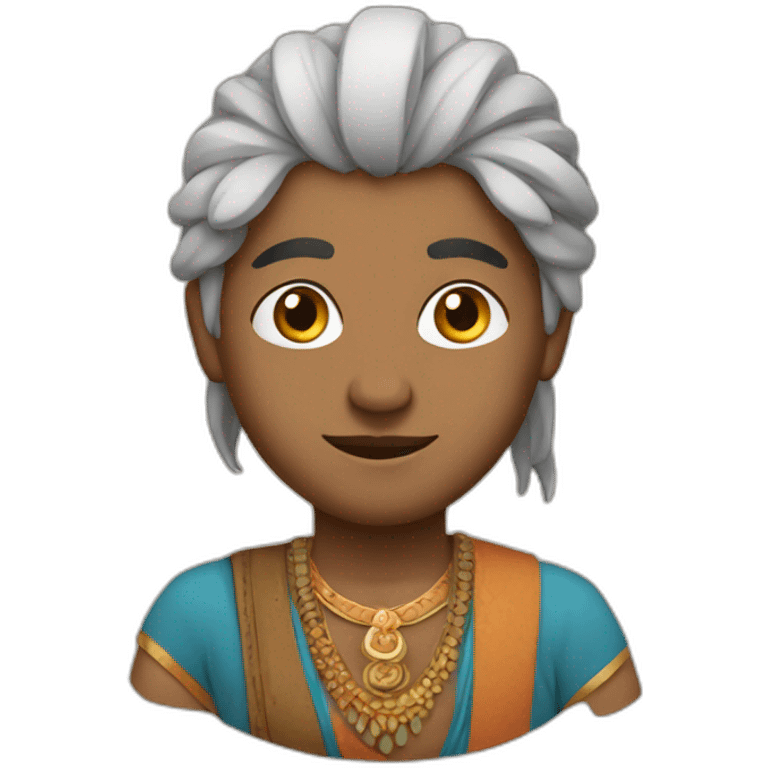 Indian with asian emoji