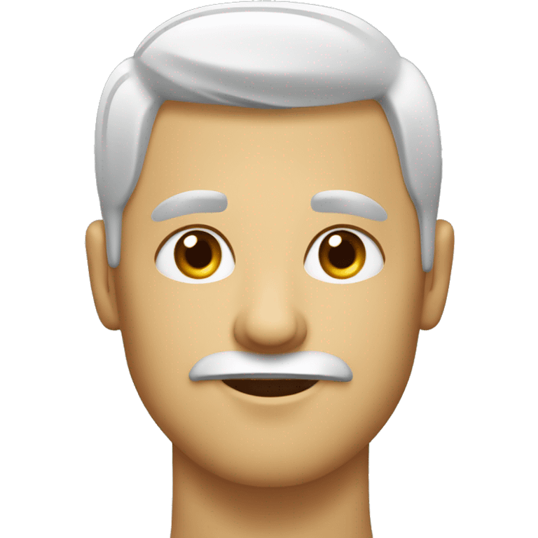 Man with side Parted Hair and a mustarch  emoji