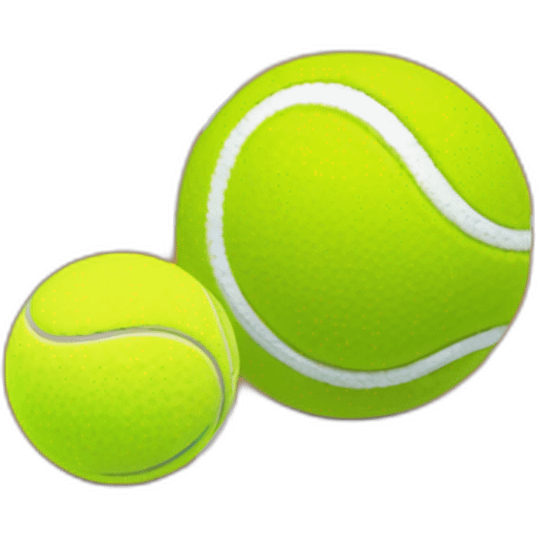 Tennis ball bouncing on the line emoji