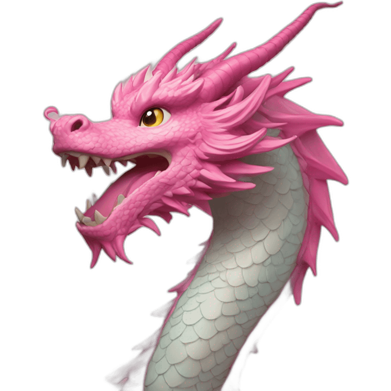 Pink chinese dragon from wish dragon emoji