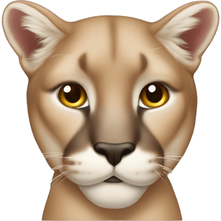 cougar with blushed cheeks emoji