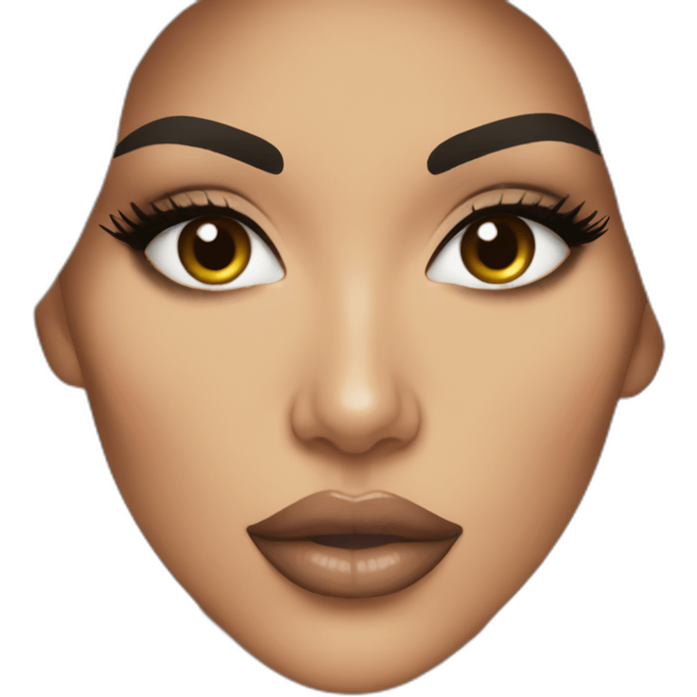 Kim kardashian with big lips emoji