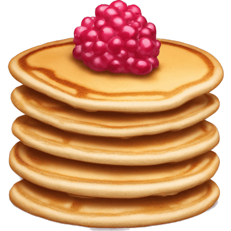 pancakes light pink berry emoji