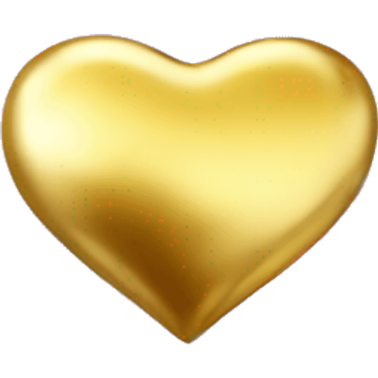 Solid gold heart emoji