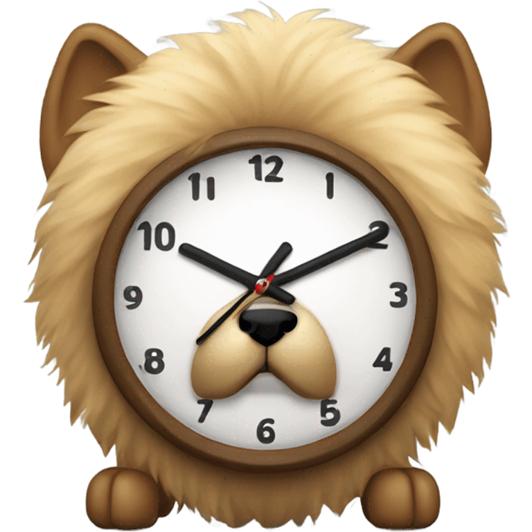 Furry dog alarm clock  emoji