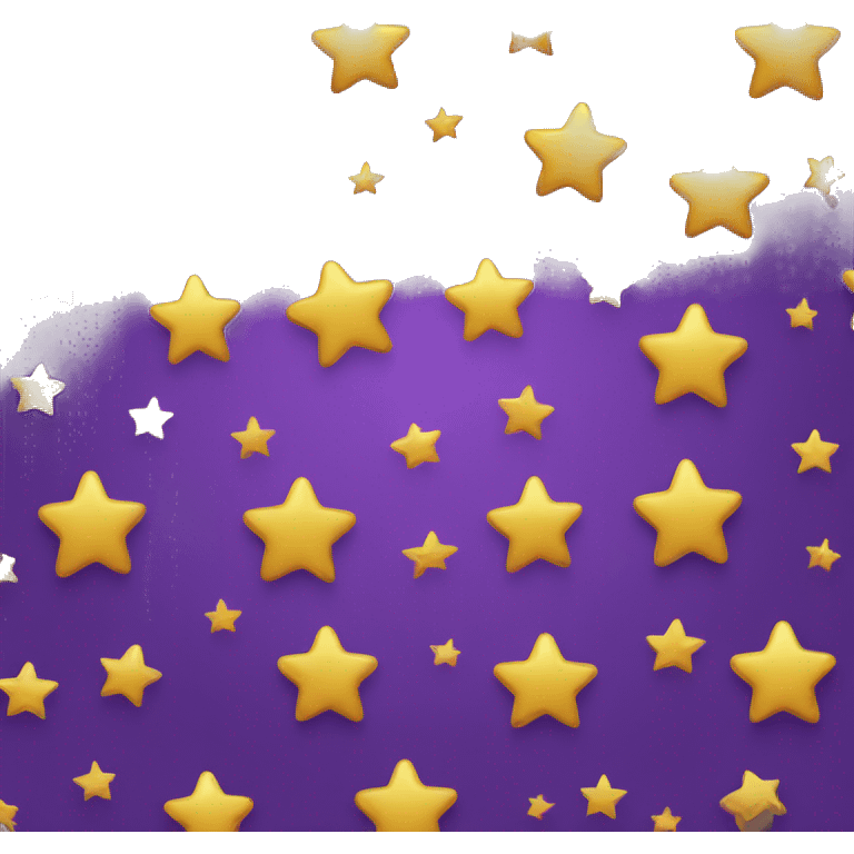 purple and gold stars emoji