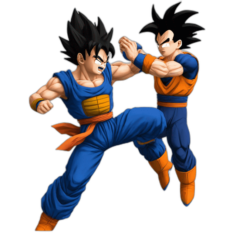 Goku fighting vegeta emoji