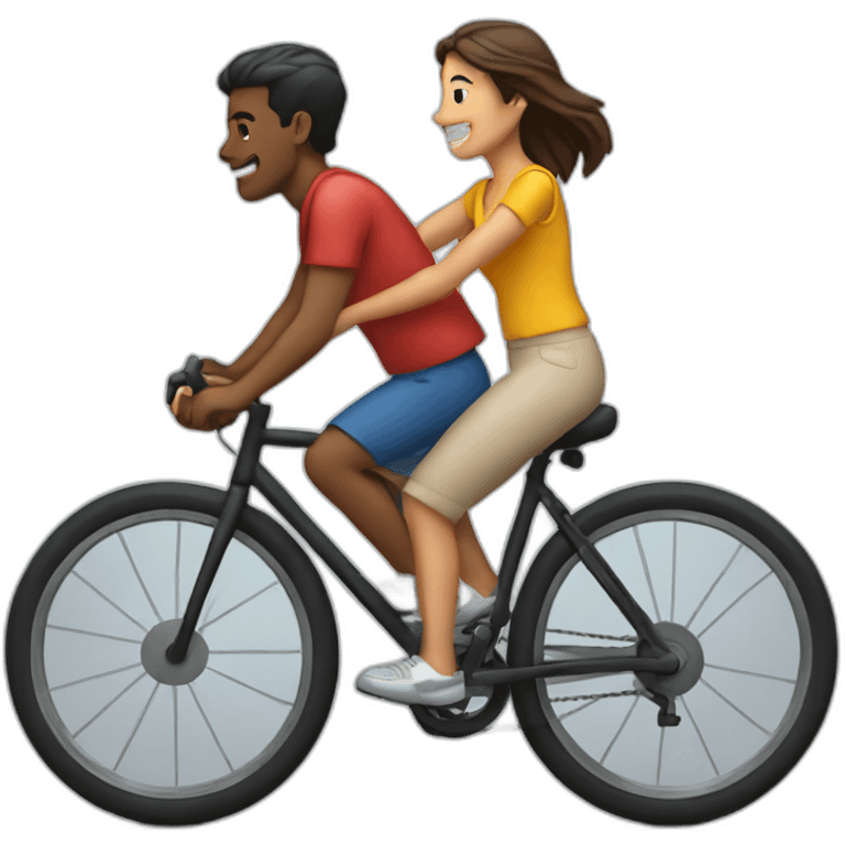 people roading a bike emoji