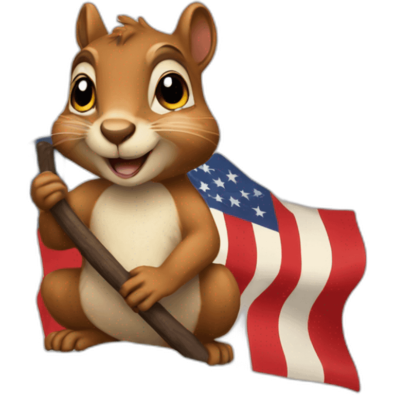 squirrel with flag emoji