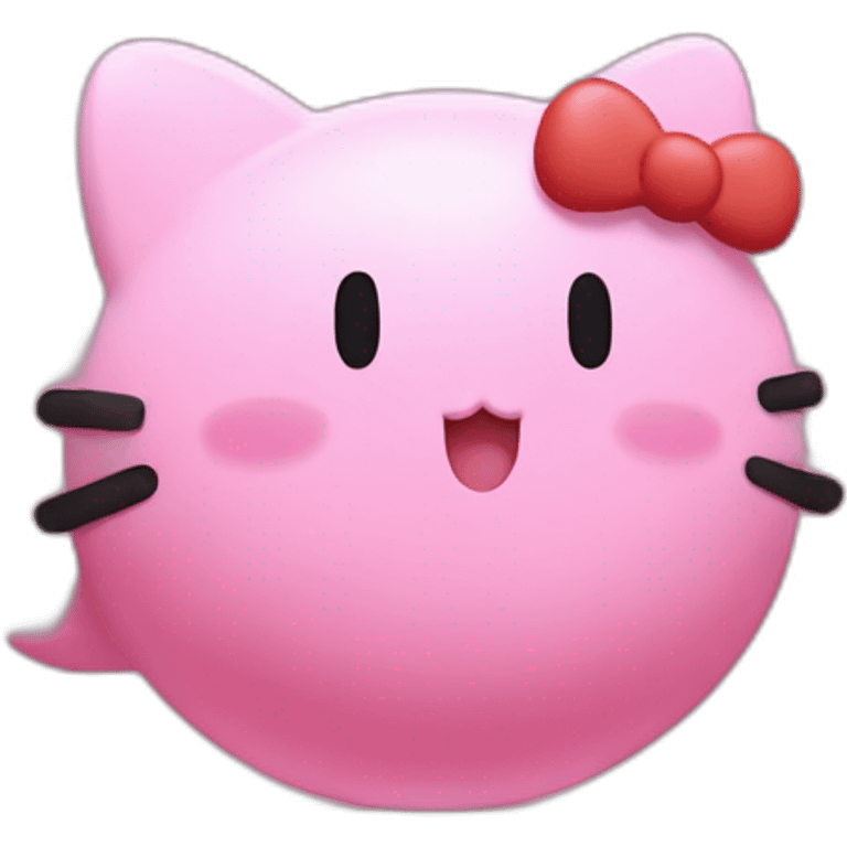 Kirby and hello kitty emoji