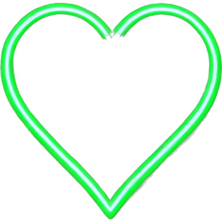 neon green heart emoji