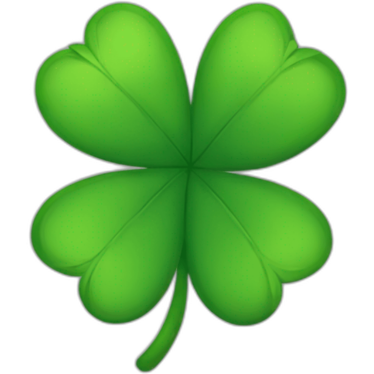 lucky four-leaf trefoil emoji