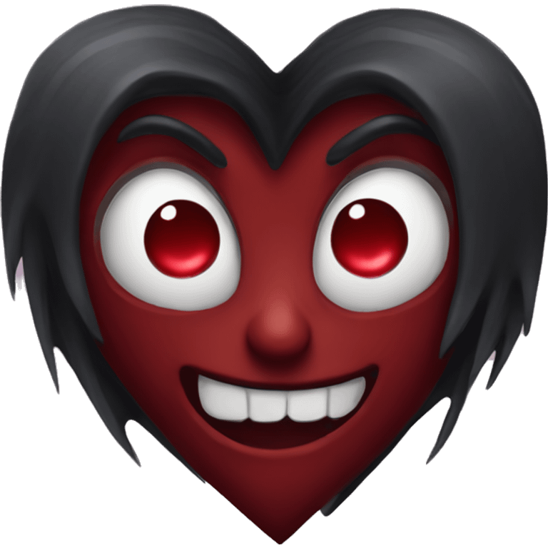 vampire dark red heart emoji