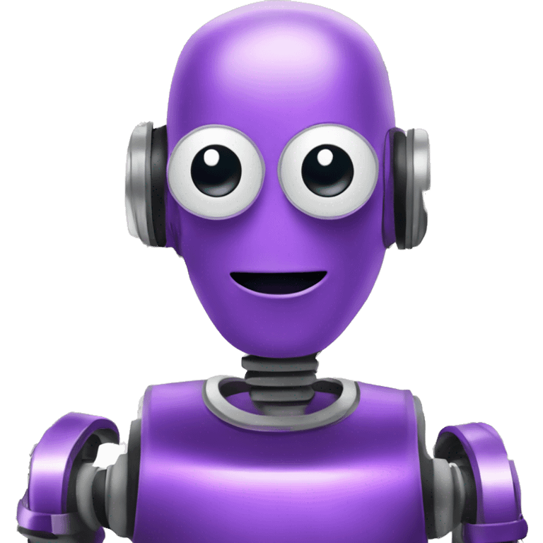 purple robot with euro money emoji