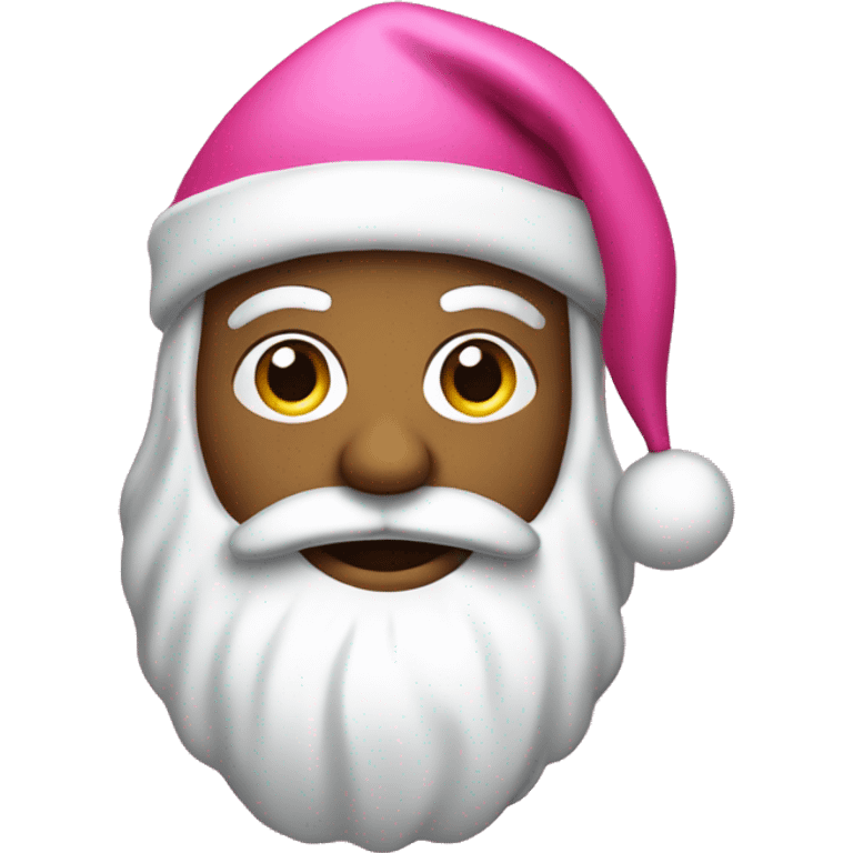 santa with pink accents emoji