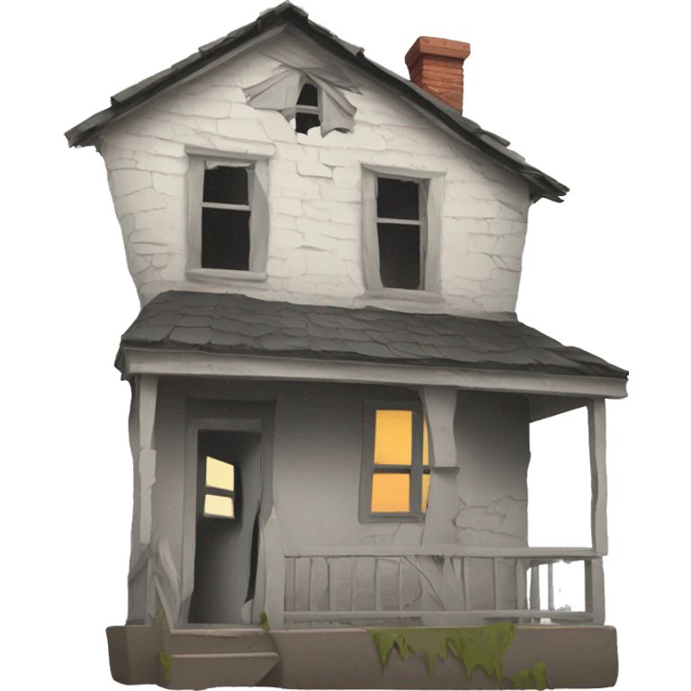 Broken house emoji