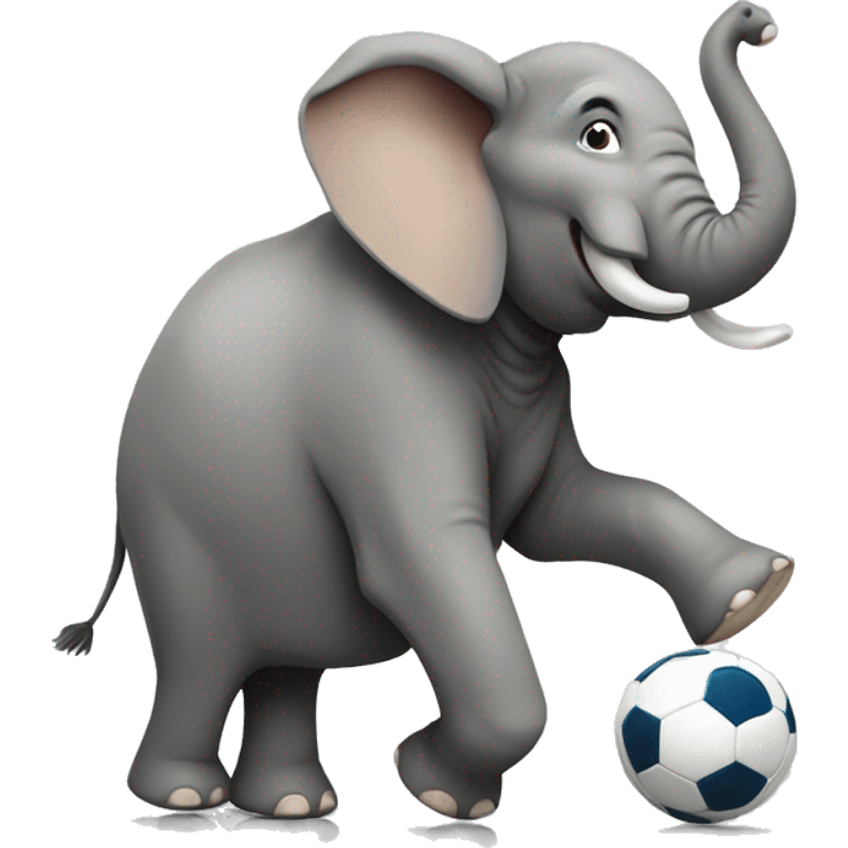 elephant playing football emoji