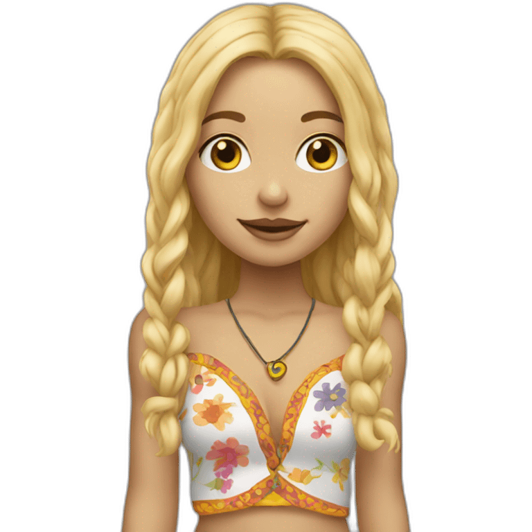 blonde hippy girl emoji