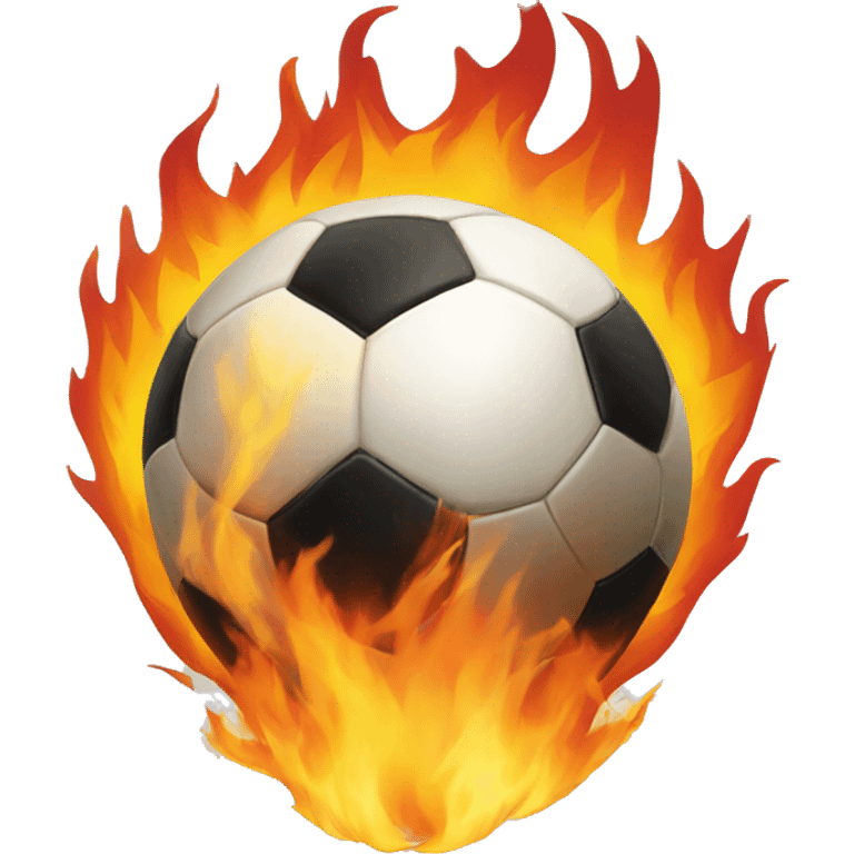 soccer ball on fire  emoji