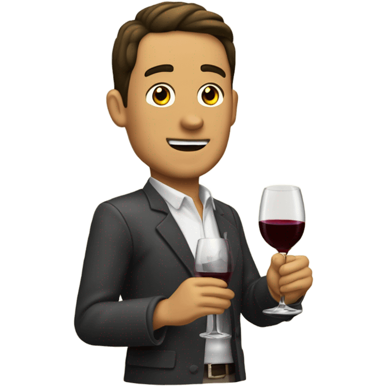 Vino en copa de lado  emoji