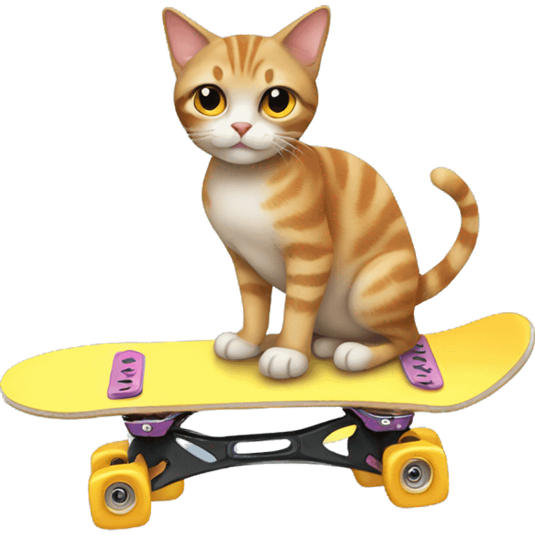 cat with the skate  emoji