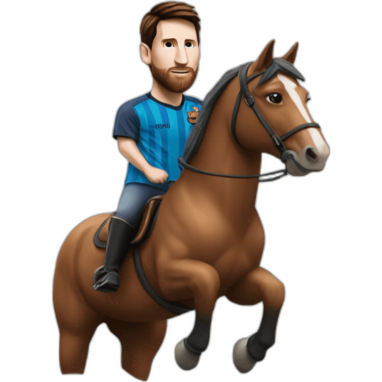 Messi sur un cheval emoji