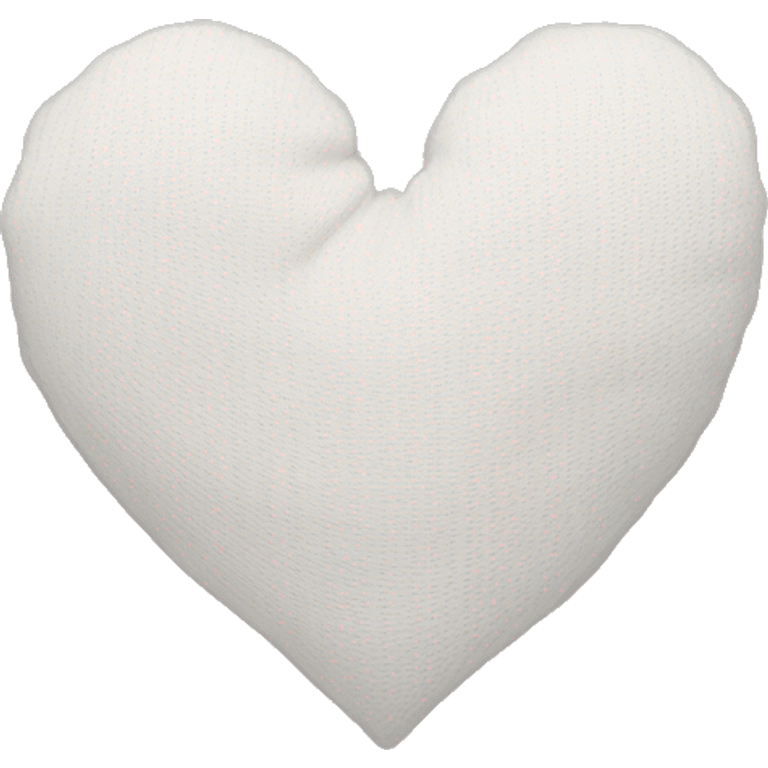 White heart that looks like a blanket emoji