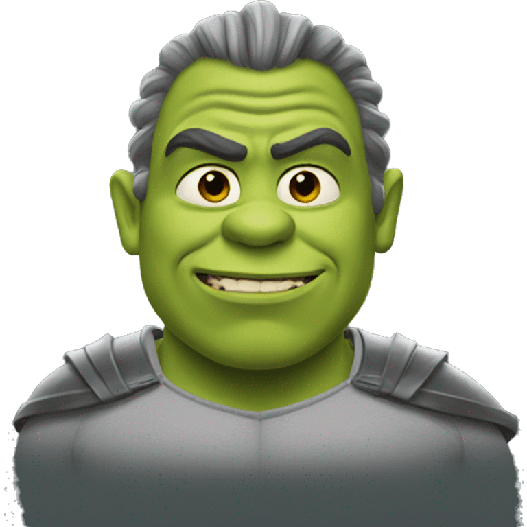 Shrek wearing a Batman mask emoji