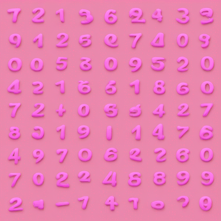 Pink numbers emoji