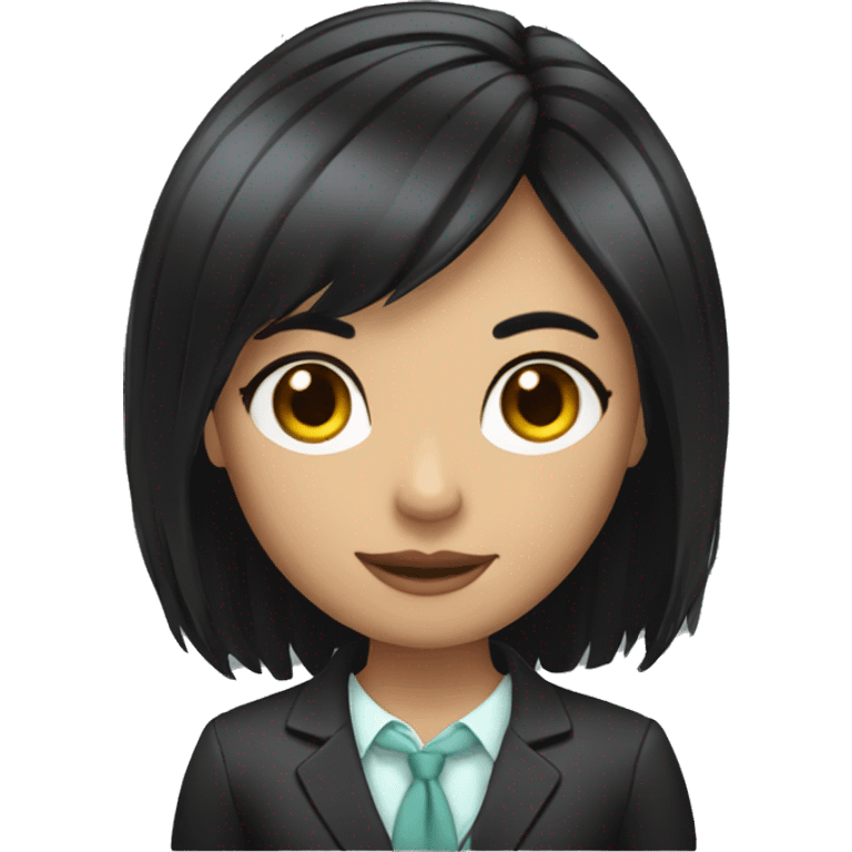 girl Manager with blacck hair wildberries  emoji