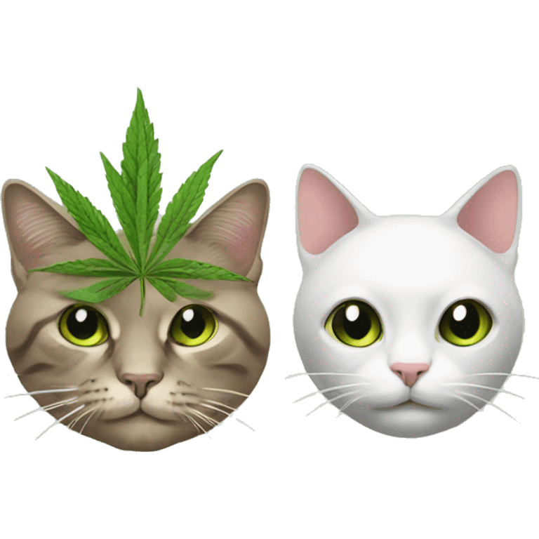 Cat and weed emoji