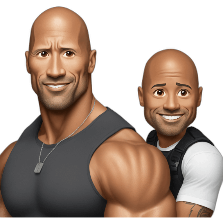 The Rock with rizz emoji