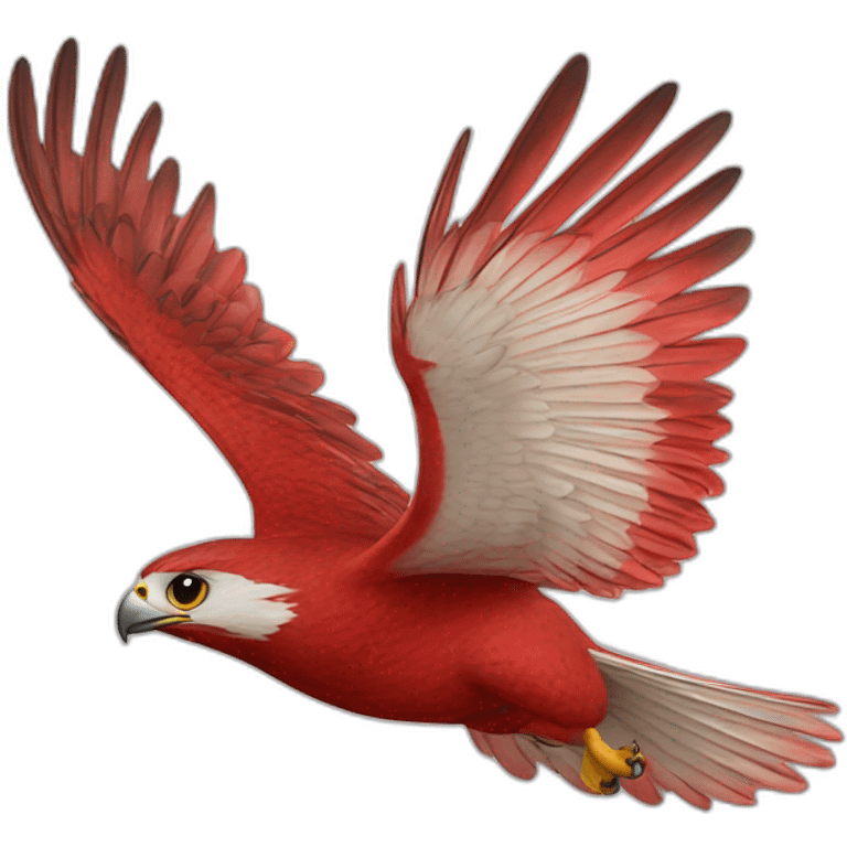 the red falcon is flying emoji