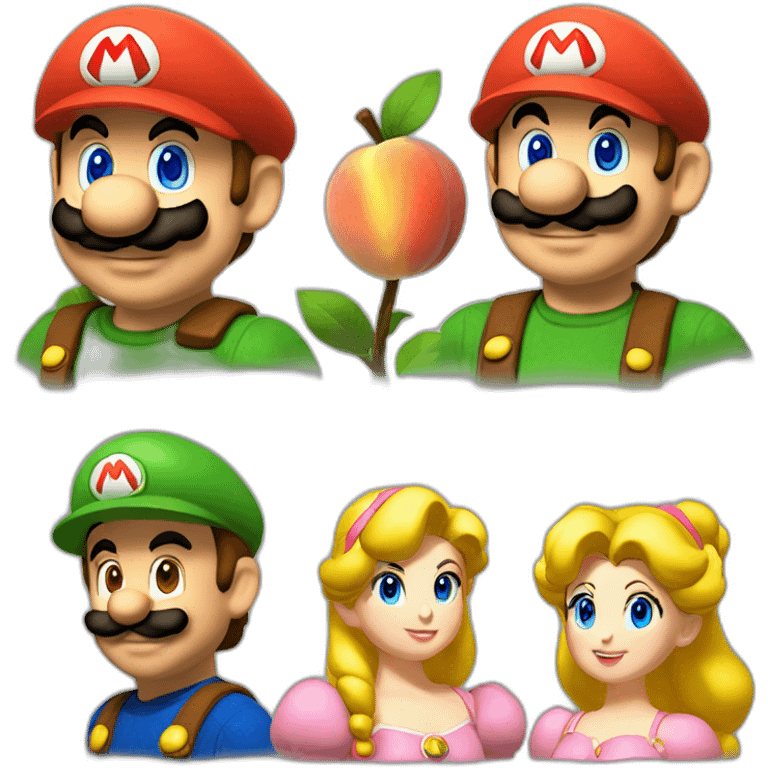 Mario et peach emoji