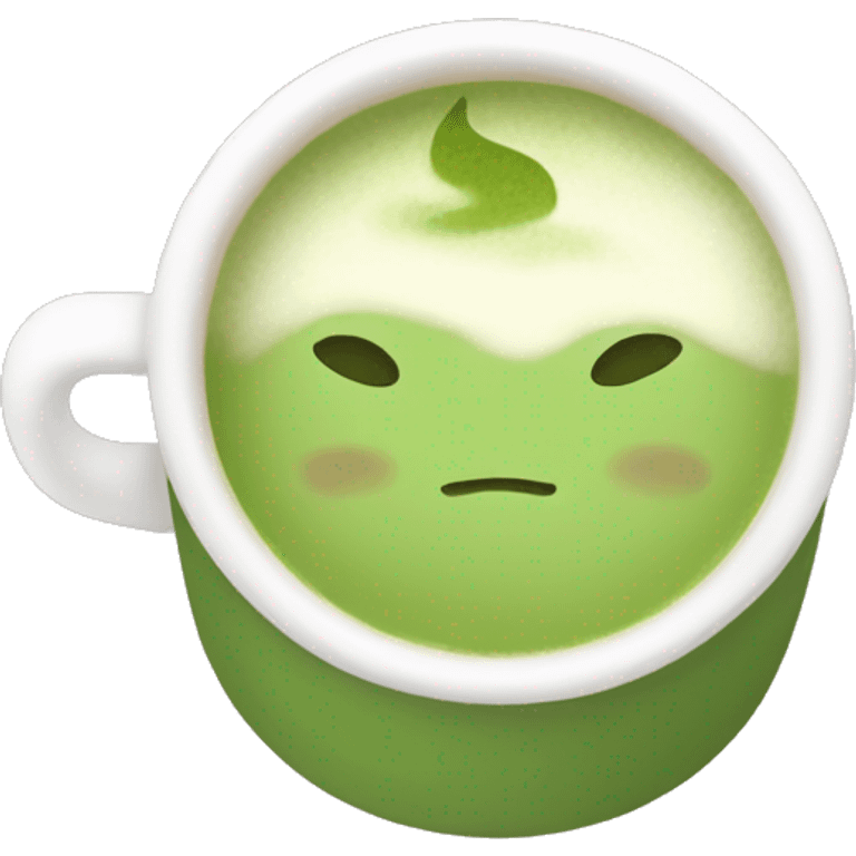 Cozy cup of matcha latte emoji