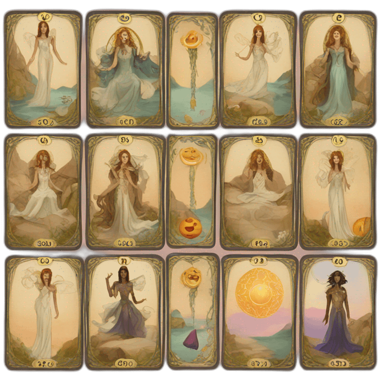 Tarot card spread emoji