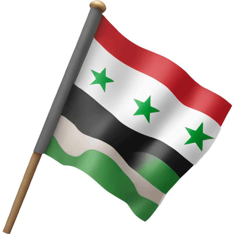 syria flag with 3 stars emoji