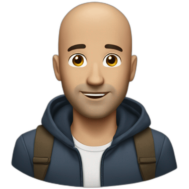 a baldy brunette men emoji