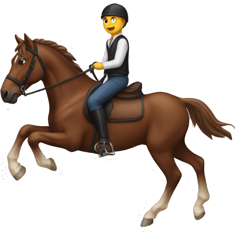 Horse riding human emoji