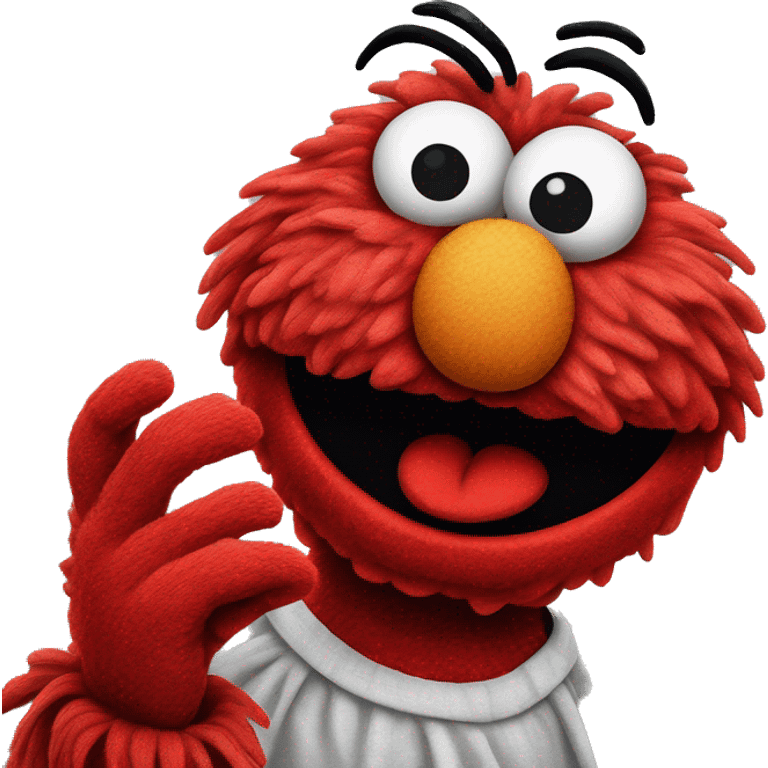 Elmo Sesame Street looks confused emoji