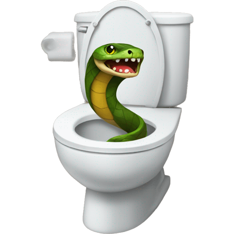 snake in toilet emoji