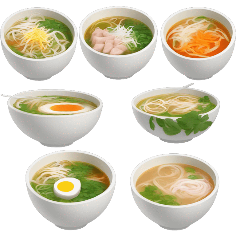 Appetizing bowl of pho soup ￼ emoji