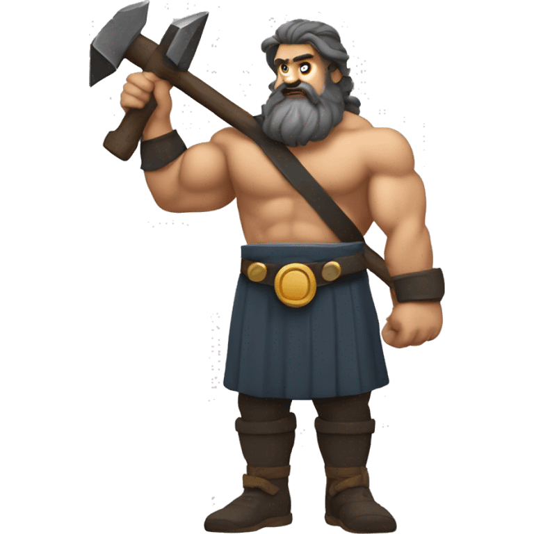 Hephaestus with hammer and anvil emoji