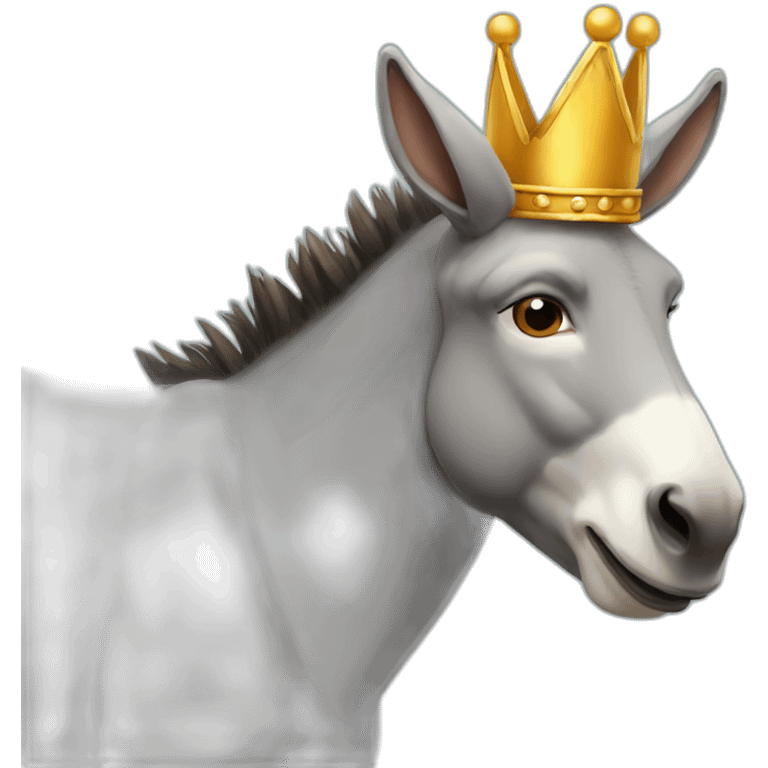 donkey with a crown emoji