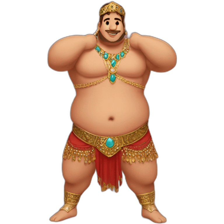 Male belly dancer macho emoji