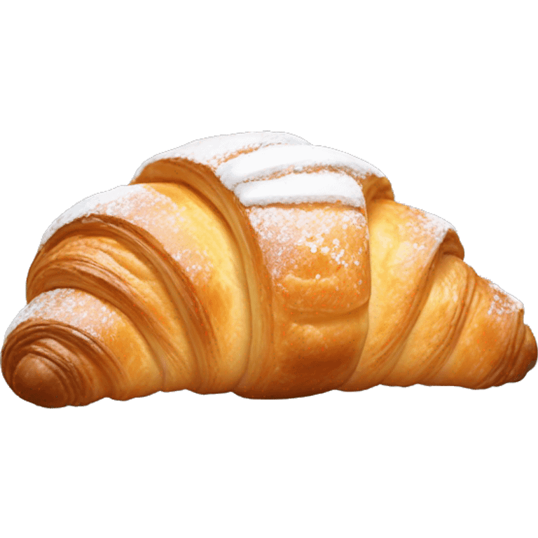 croissant with icing sugar  emoji