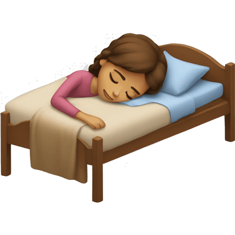 The brown-haired girl is sleeping emoji